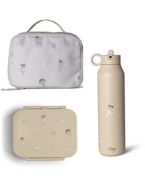 Citron Ballerina Insulated Lunchbag with Tritan Snackbox and 350 ml Water Bottle